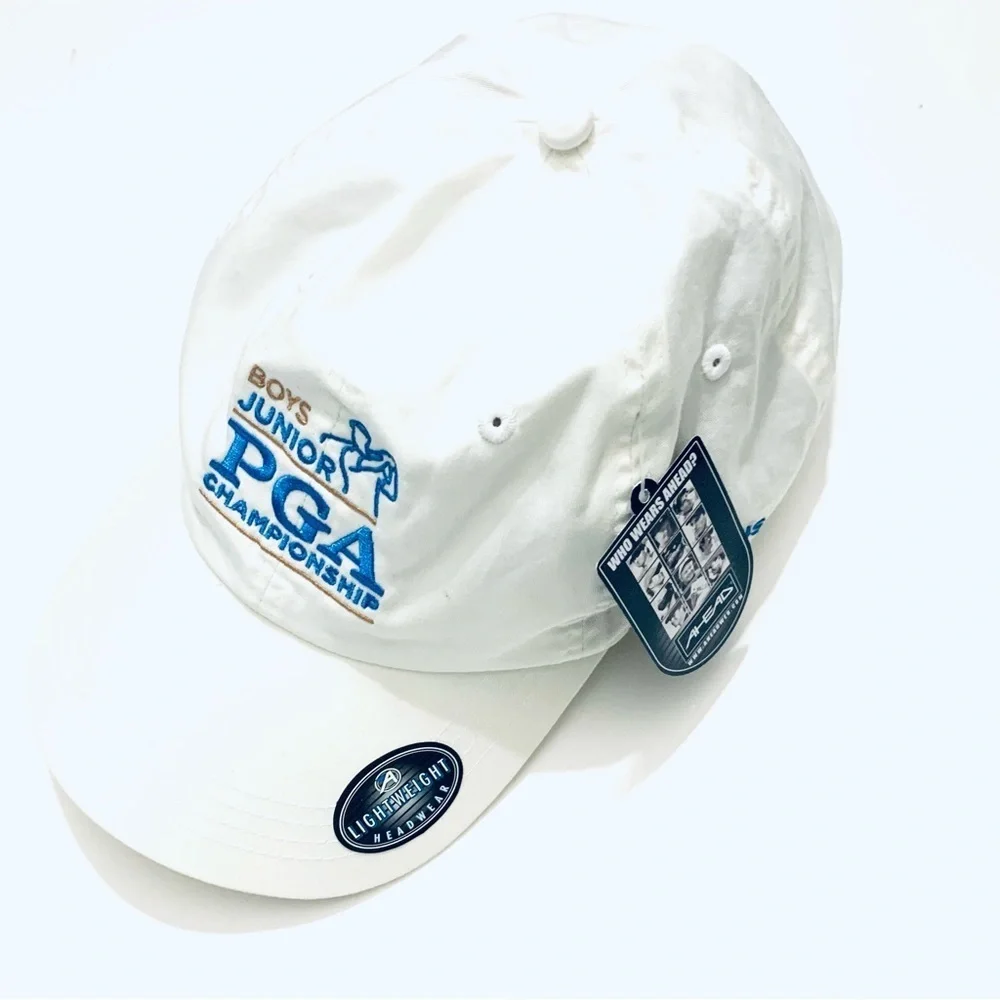 NWT AHEAD lightweight Headwear Illinois PGA Boys Junior League Golf Hat, white